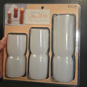 Crafty Candles Striped Pillar Candle Mold Set. Hob Lob NIP.